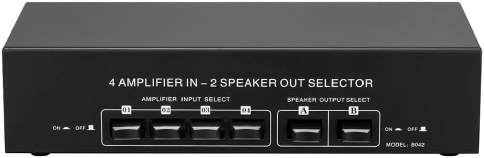 Passive Power Amplifier Selector Speaker Switch 4 Amp In 2 Speaker Out