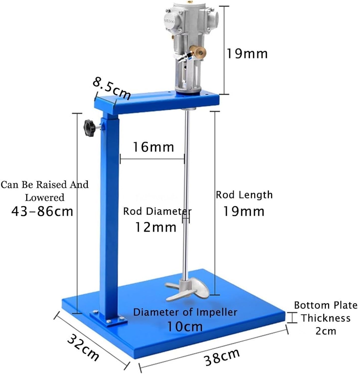 5 Gal/20L Pneumatic Paint Mixer, Auto Lifting Paint Agitator, Ink Coating Mixing Tool, Paint Stirring Machine Bracket Air Agitator