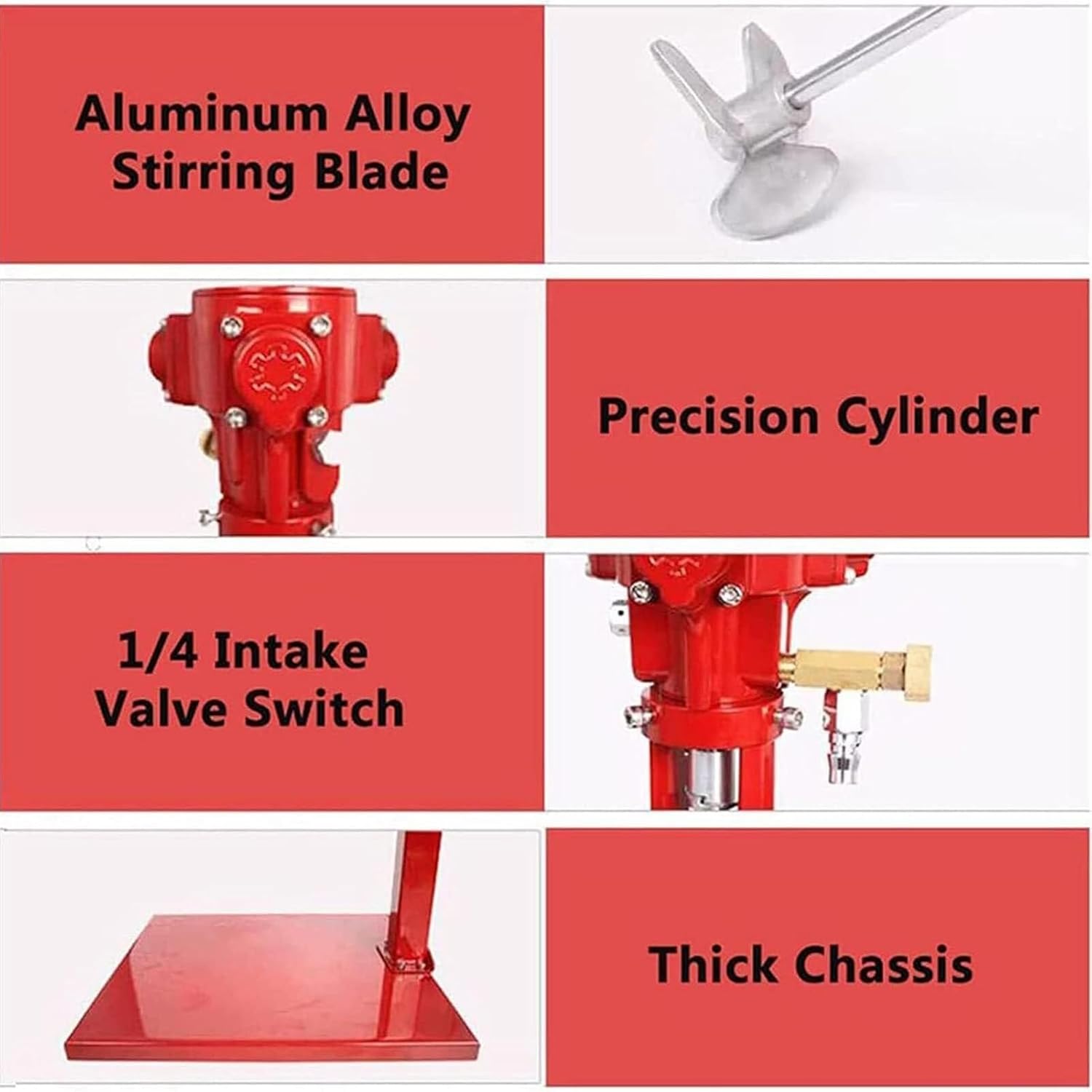 5 Gal/20lgallon Pneumatic Bracket Mixer, Stainless Steel Automatic Paint Stirring Machine,Tank Barrel Clip Bracket Air Agitator Paint Mix Tool,Simple Operation