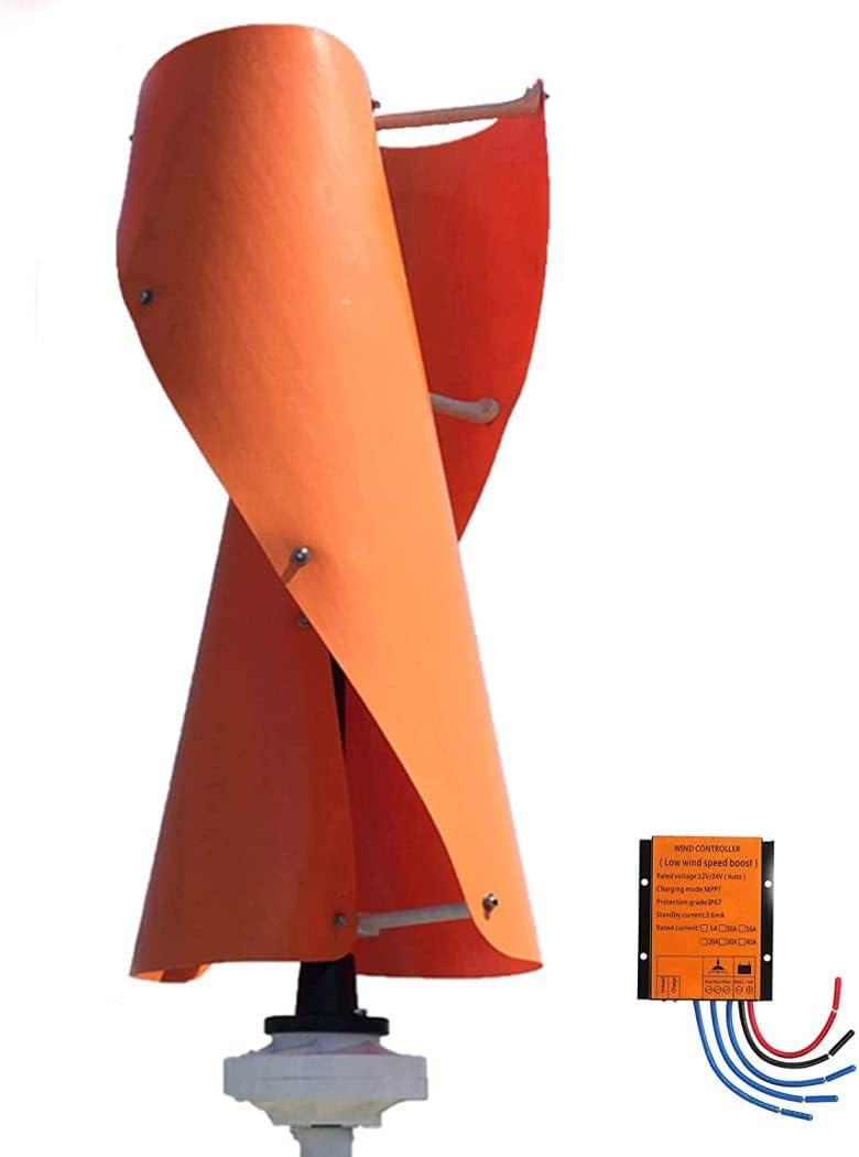 LiuSj JUnSt 12000W 12V-220V Wind Helix Spiral Turbine Generator, Vertical Axis Wind Turbine Generator with MPPT Charger Controller for Home Use,12v