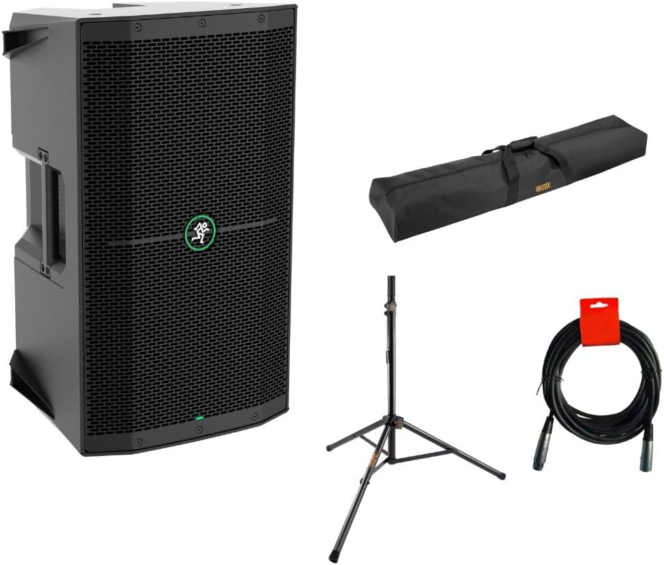 Mackie Thump 210 Bundle with Auray Speaker Stand Bag 51