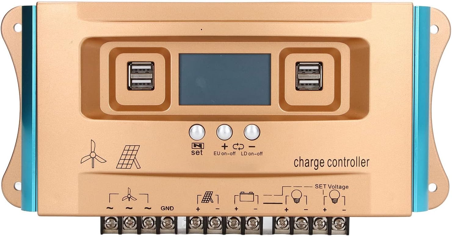 MPPT Solar Charge Controller for RVs with Multi Protection Features Supports 12V 24V 36V 48V 60V Systems (100A)