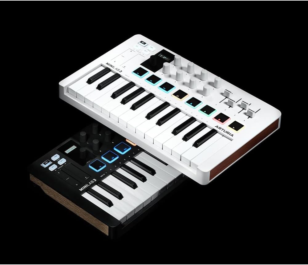 Arturia 231501 MiniLab 3 25-Key MIDI Controller Keyboard White (Renewed)