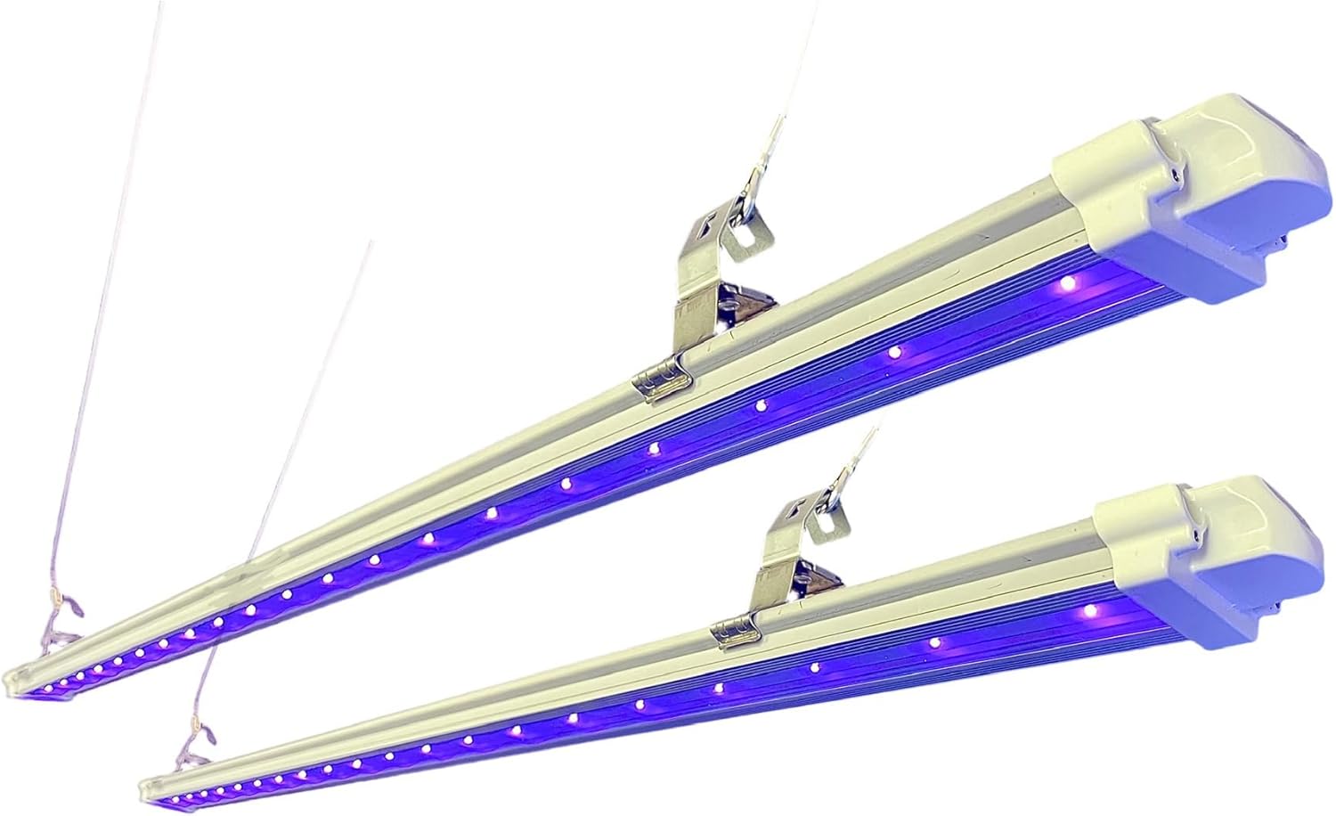 FGI UVA LED Grow Light - 2-Pack of 44 Long - 30W Supplemental Blue Spectrum (340-400nm) for Plants, Corals, Mushrooms - Premium Build Quality - IP68 Waterproof - Grow Stronger, Healthier Plants