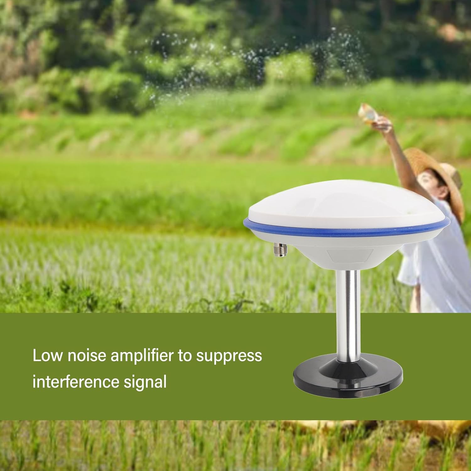 Receiver Antenna with Low Noise Amplifier, IP68 Grade, for Agriculture, Deformation, Navigation and Locating
