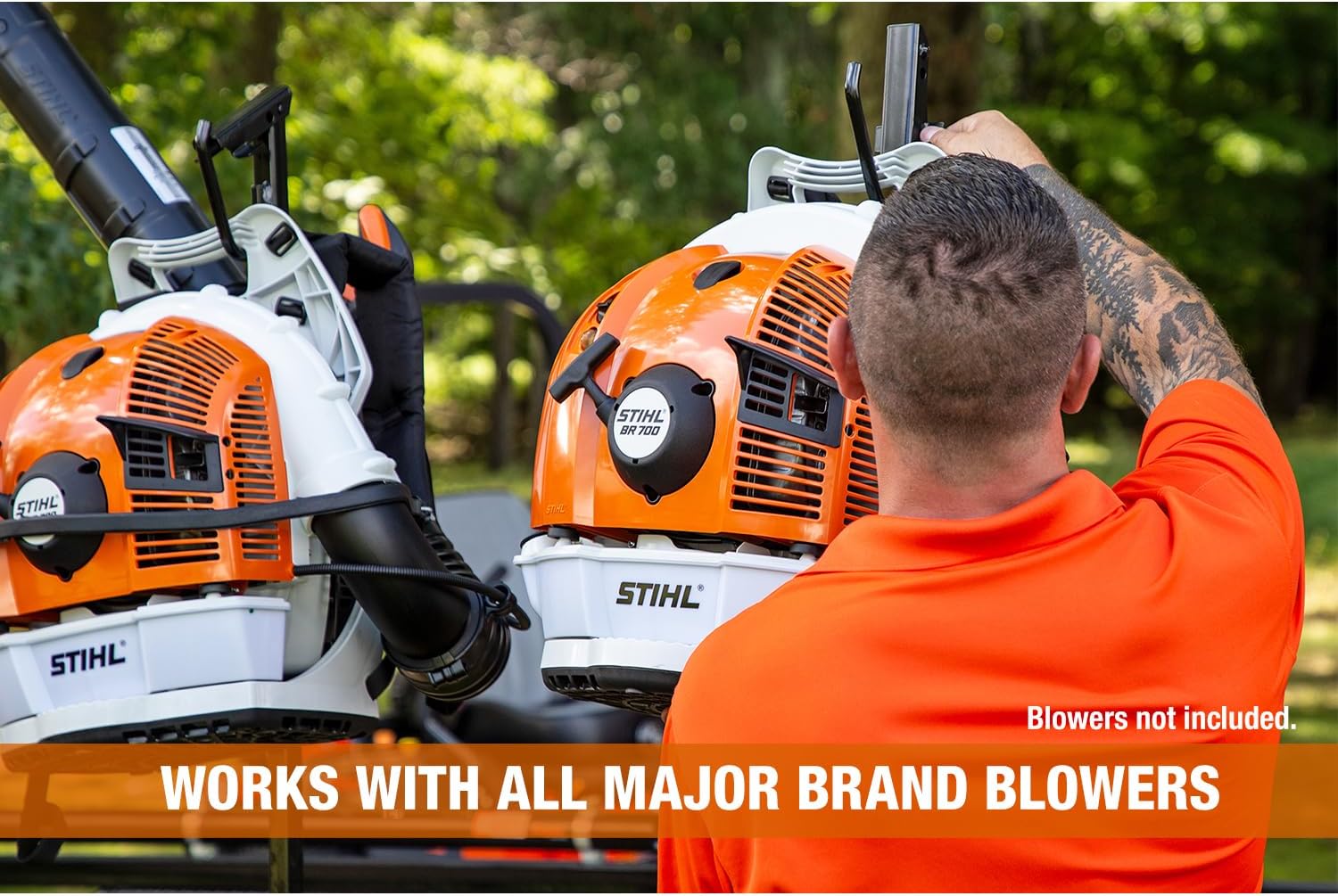 Buyers Products LT20 Backpack Blowers Rack for Open and Enclosed Landscape Trailers, Made in the USA, Holds Landscaping Blowers, Landscape Trailer Accessories