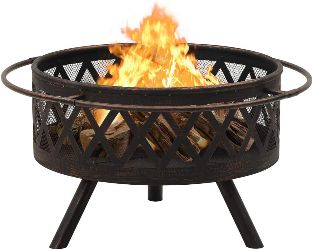 Rustic Fire Pit with Poker 29.9