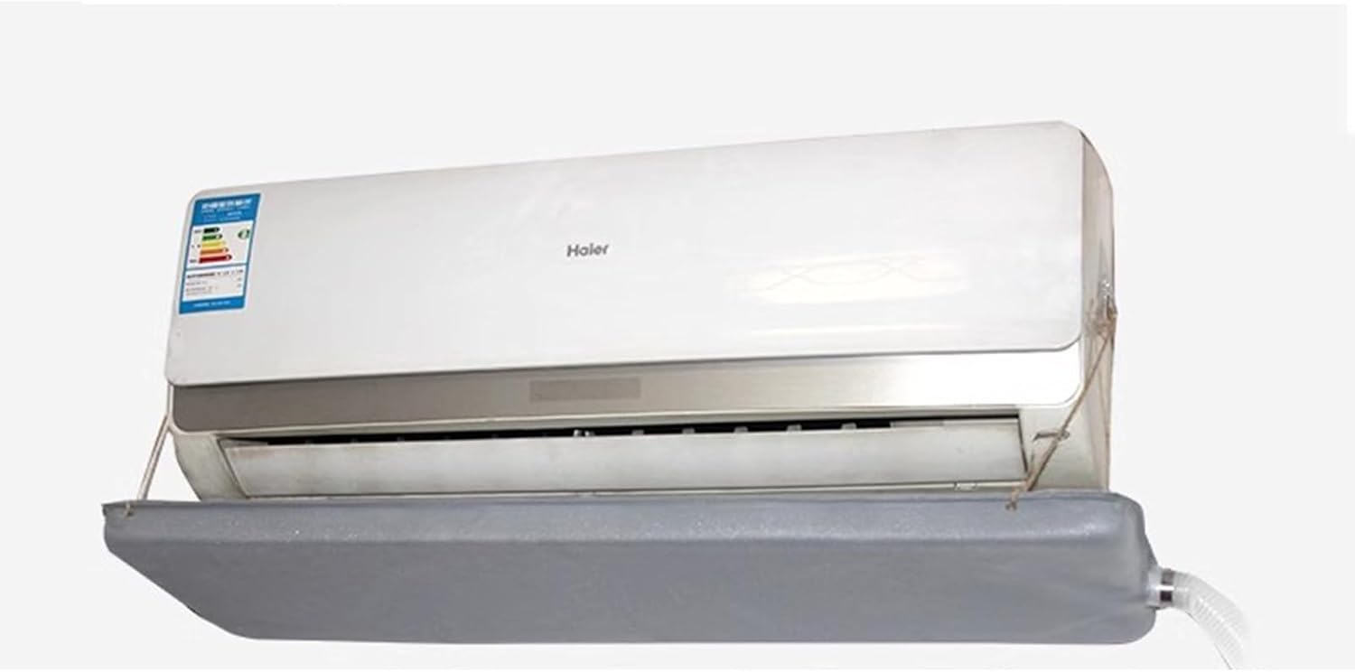 Air Conditioner drip pan with Drain air Conditioner Water Catcher Portable for:Air Conditioner Outdoor Unit(211x24cm/83.1x9.4in)