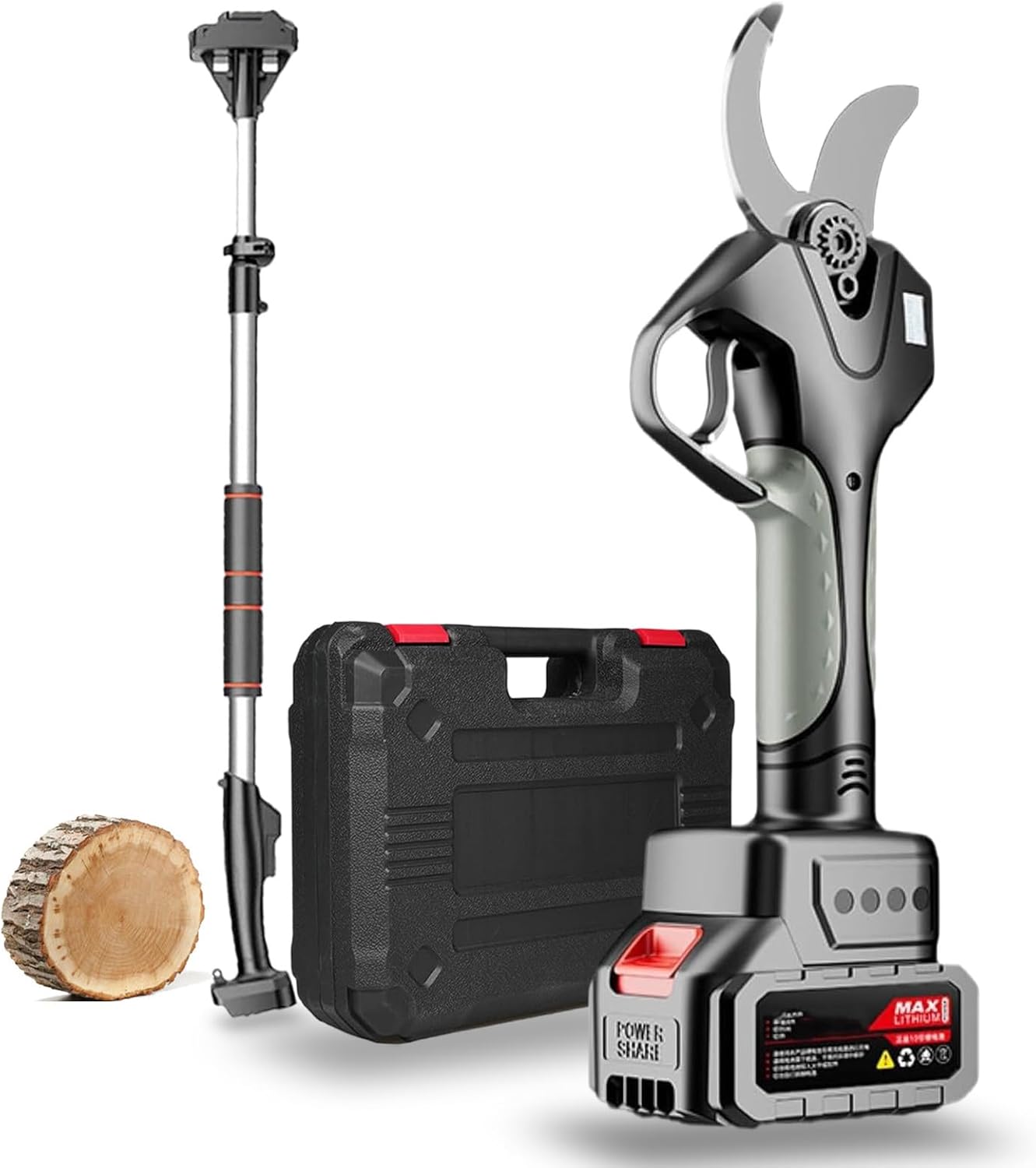 Electric Pruning Scissors, 50mm Progressive Professional Shears, Professional Battery Powered Pruning Scissors, for Gardening Olive Trees Fruit Trees Vineyards,‎1Battery