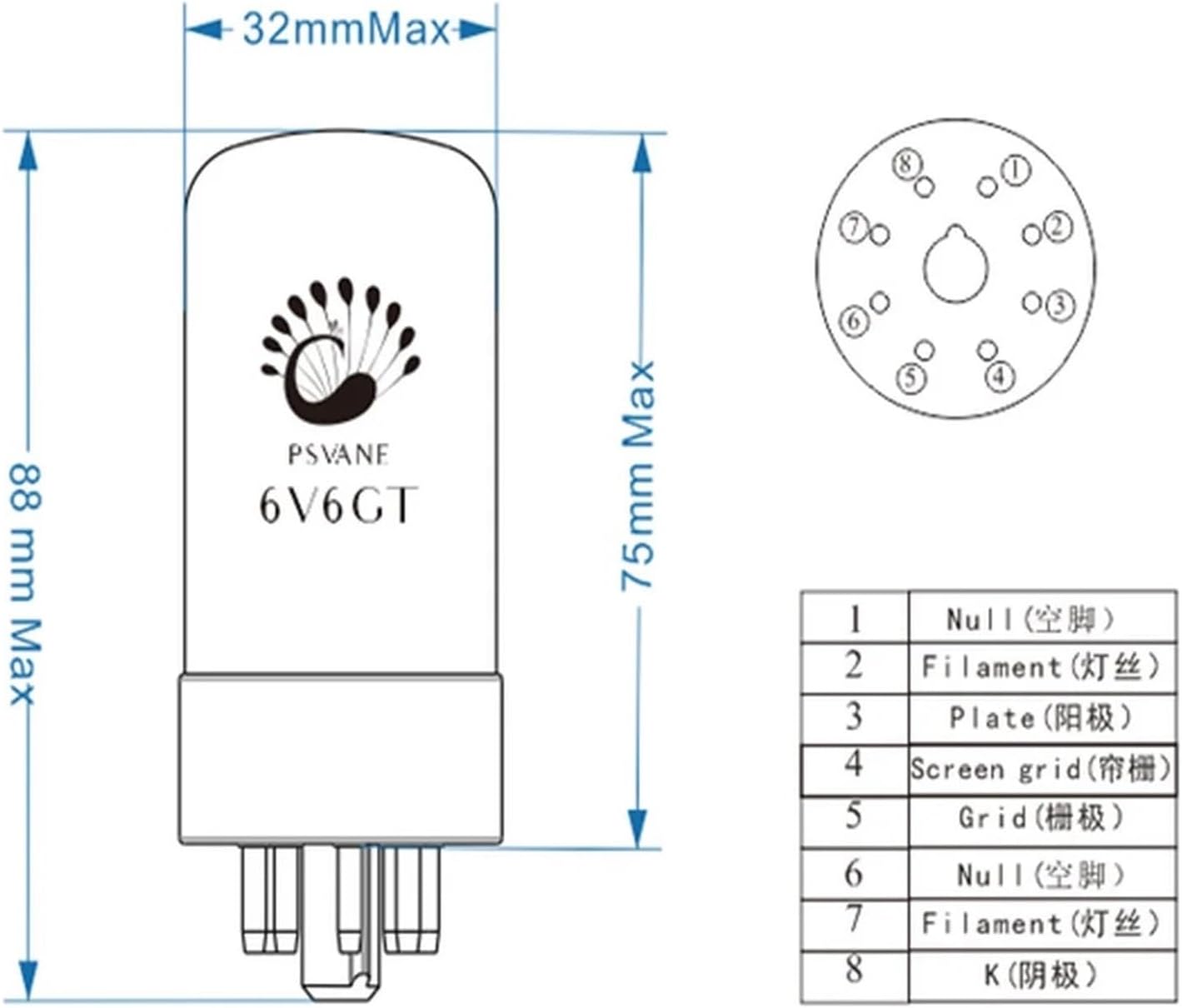 1/2/4PCS 6V6GT Vacuum Tube(4pcs)