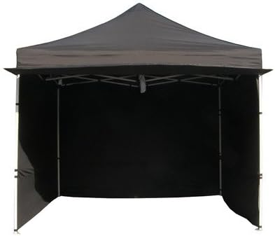 Impact Canopy 10x10 EZ Pop Up Canopy Tent Portable Market Includes Awning and Sidewalls (Black)