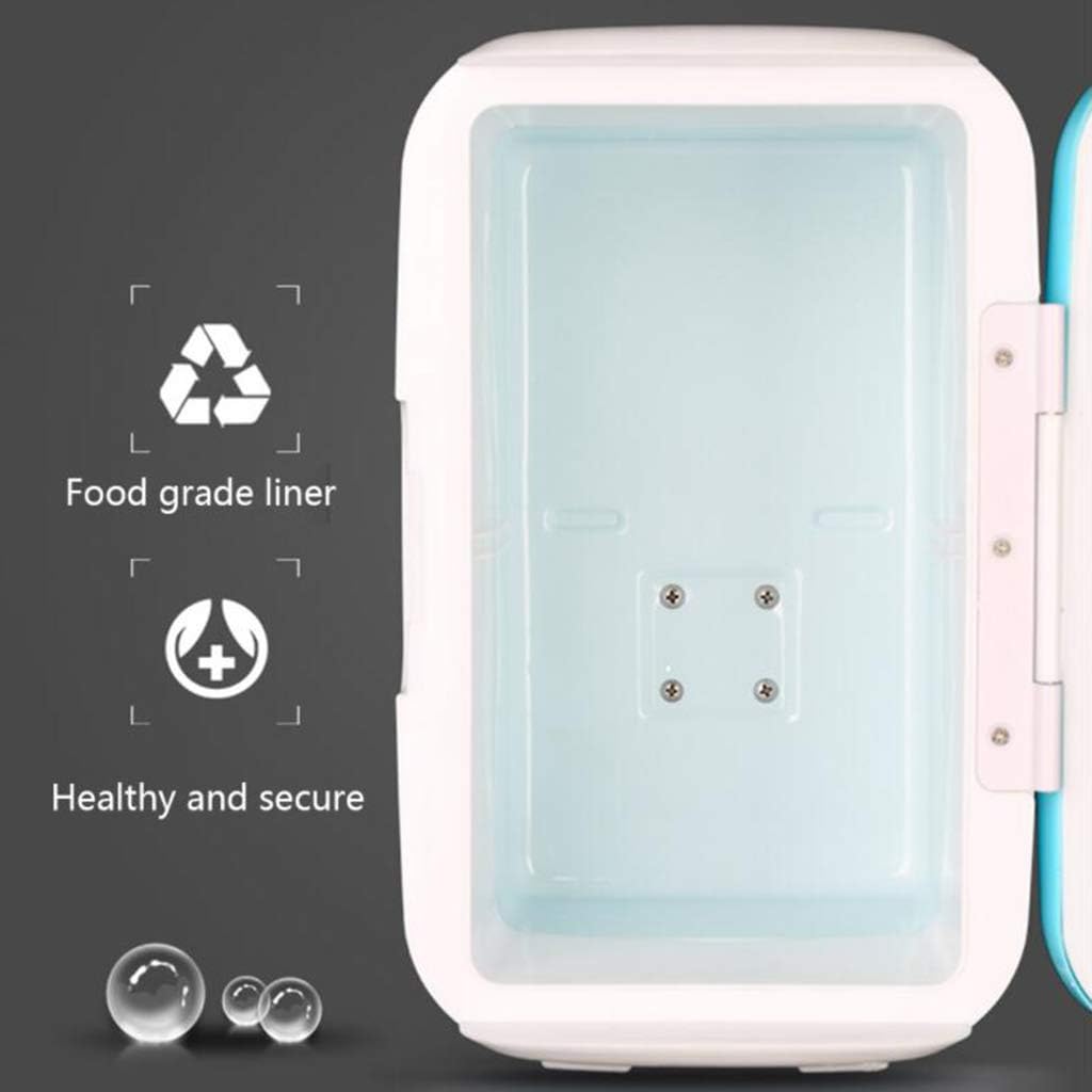White Mini Portable Compact Personal Refrigerator for Cooling and Heating 6L-8 Tank Capacity Dual-use for car and Home (Type B)