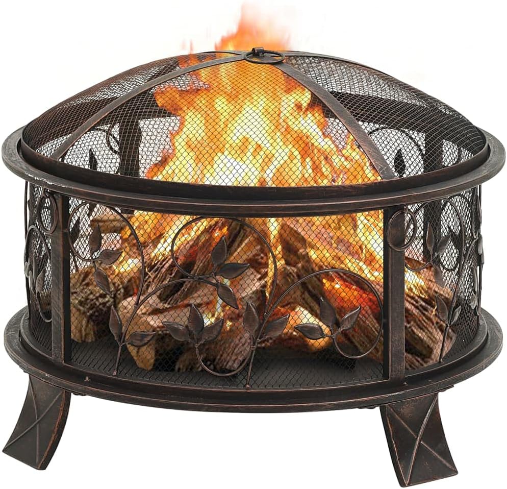 Rustic Fire Pit with Poker 26.6