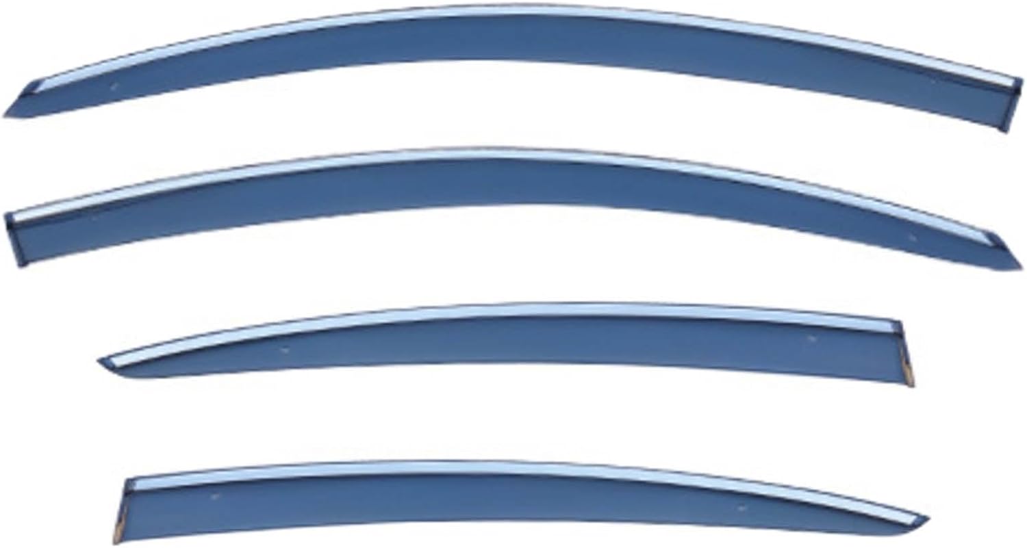 Window Deflectors for VW Passat MK6-B6 2006-2010, Sun Rain Guard Window Visors Vent Shades with Bright Stripes Car Accessories