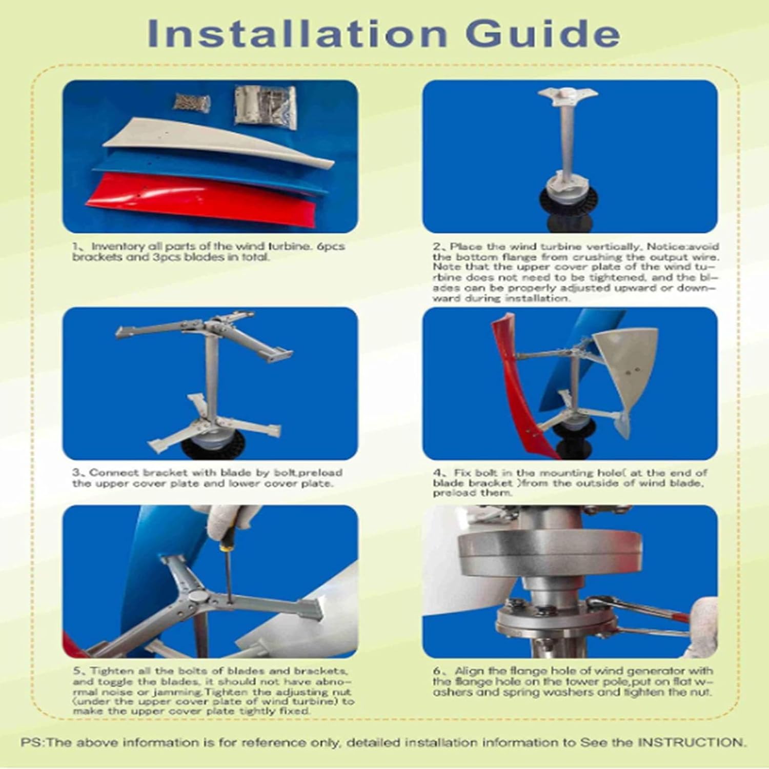 48V, 800W Wind-Solar Hybrid Vertical axis Wind Turbine, 12V-220V Magnetic levitation Vertical Generator, Suitable for Home, Ship, Garden and Outdoor