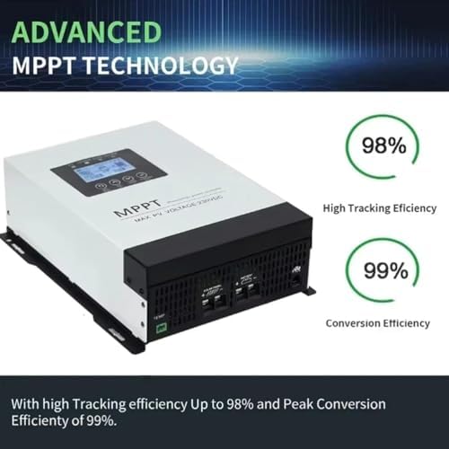 60A MPPT Solar Charge Controller 12V-48V with LCD Display, Automatic Battery Recognition, Efficient Solar Panel Charging, Ideal for Off-Grid Systems