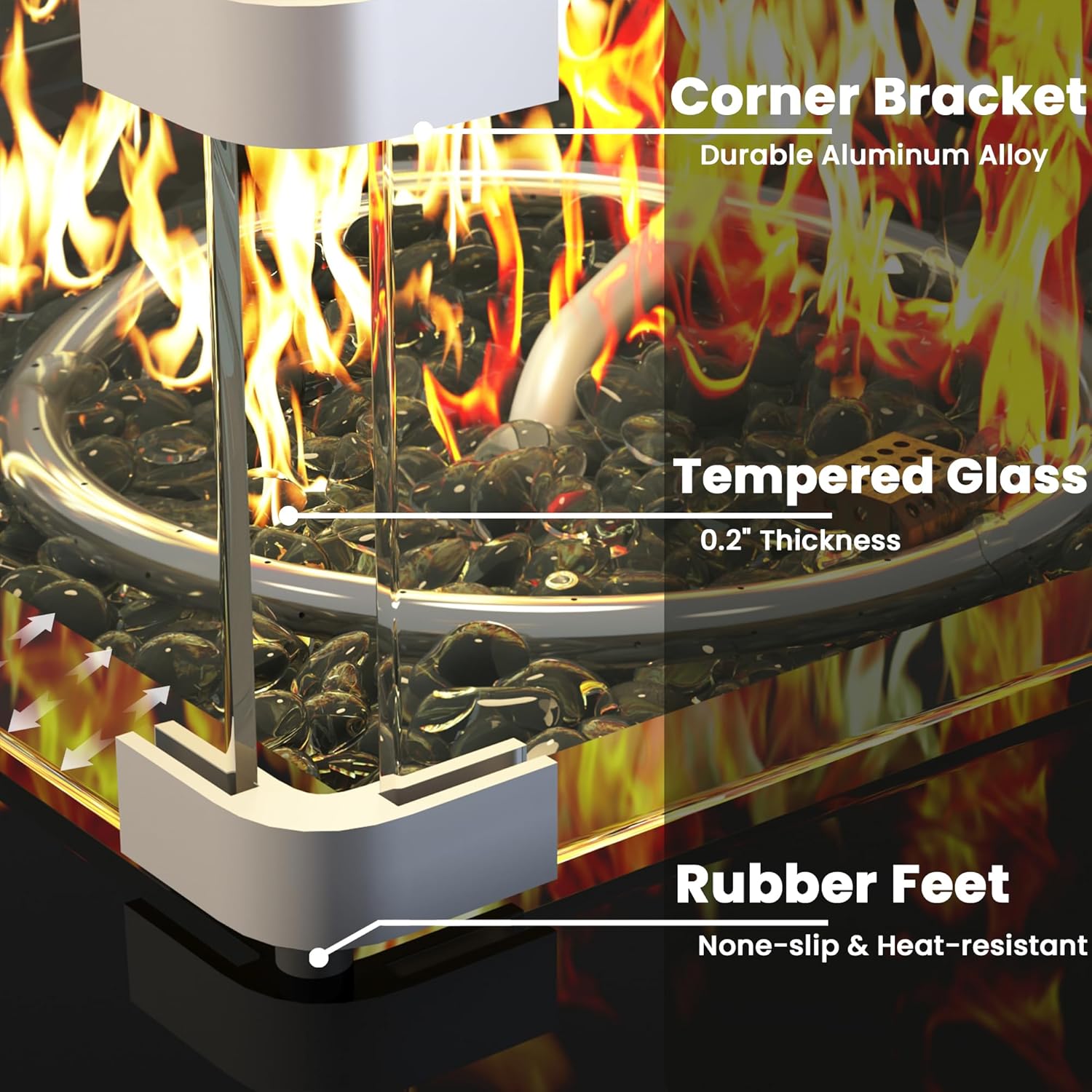 Propane Fire Pit Table, Outdoor Fire Pit Table, 28