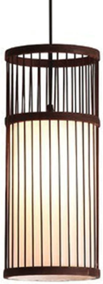 RCIDOS Cylindrical Pendant Lights in Bamboo Wicker Weaving Hanging Lamp Modern Natural Rattan Hanging Lighting Fixture Bamboo Hand Weave Ceiling Chandelier Light for Rustic Farmhouse Clubs Pastoral