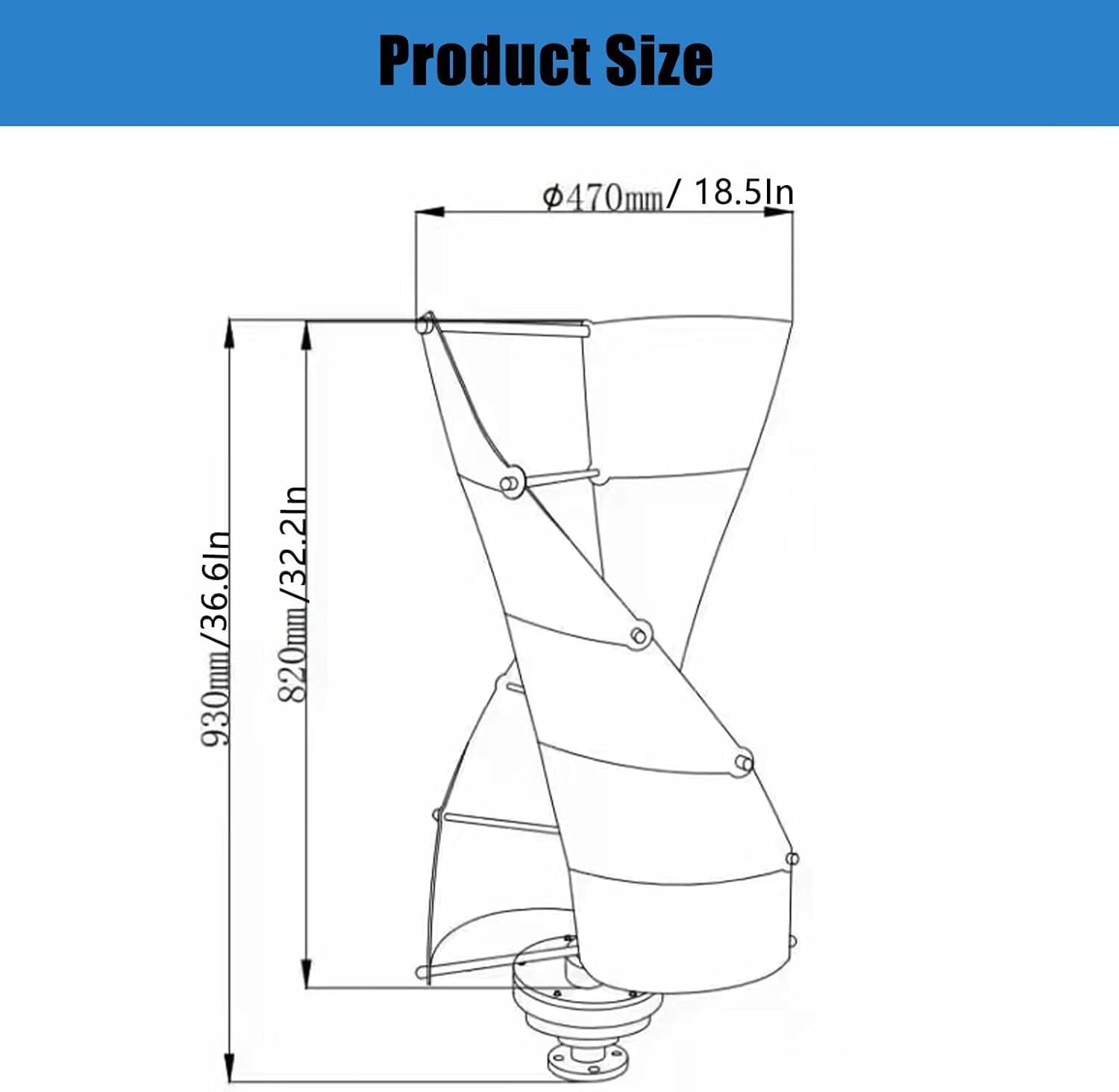 CHRISK 10000W Wind Turbine Generator Kit - Wind Turbine Vertical, Electricity Producer Equipment, Power Supplementation
