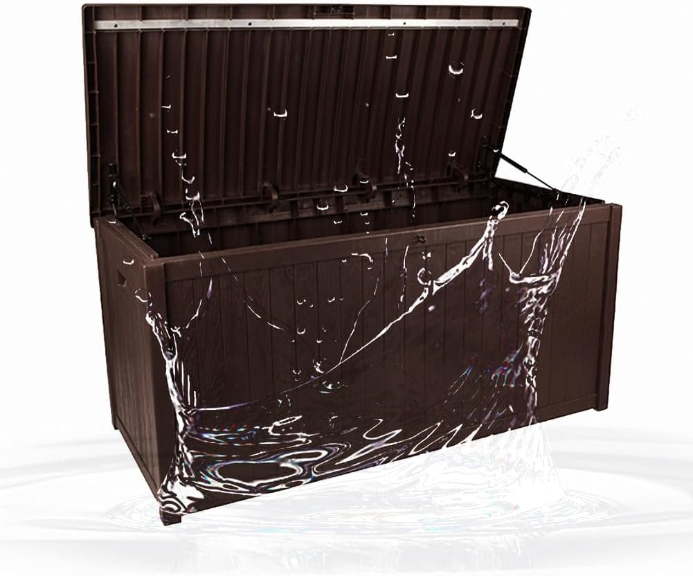 Outdoor Storage Box Lockable Waterproof Storage Bin - for Pool and Garden Accessories