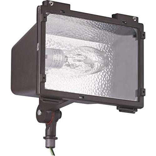 Monument 297153 Floodlight with Adjustable Knuckle Aluminum Housing and Tempered Glass, 100W Lamp Included