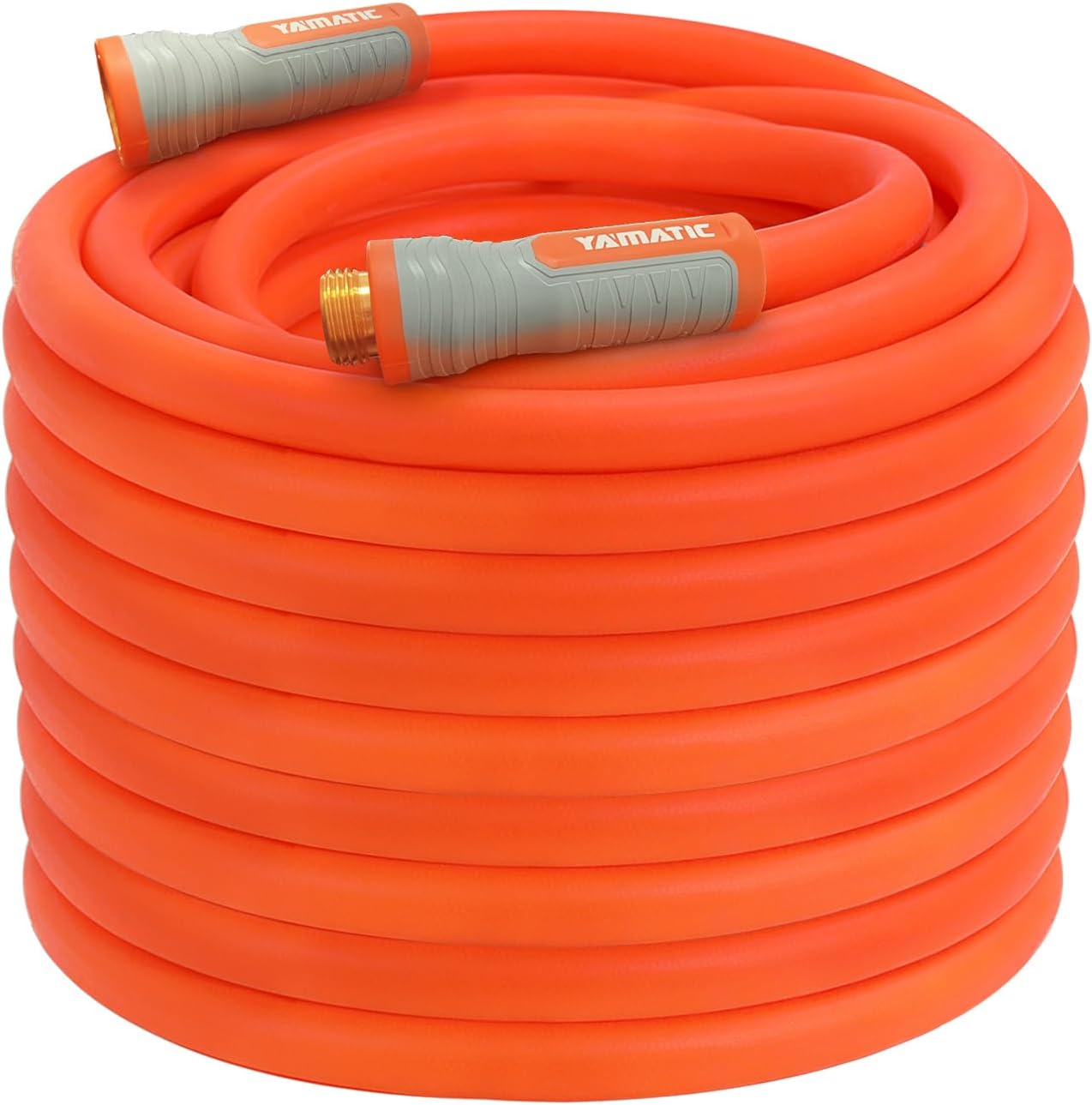 YAMATIC Heavy Duty Garden Hose 5/8 in x 100 ft with Swivel Fitting, Super Flexible Water Hose, All-weather, Lightweight, Burst 600 PSI