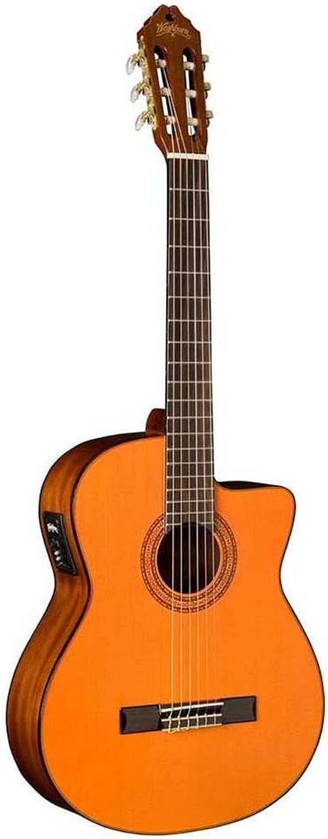 Washburn Classical Series C5CE Classical Acoustic Electric Guitar, Natural