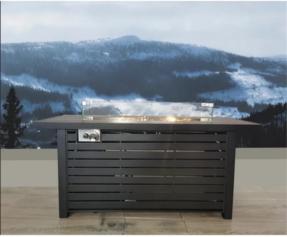 Living Source International 24'' H Steel Propane Outdoor Fire Pit Table with Lid