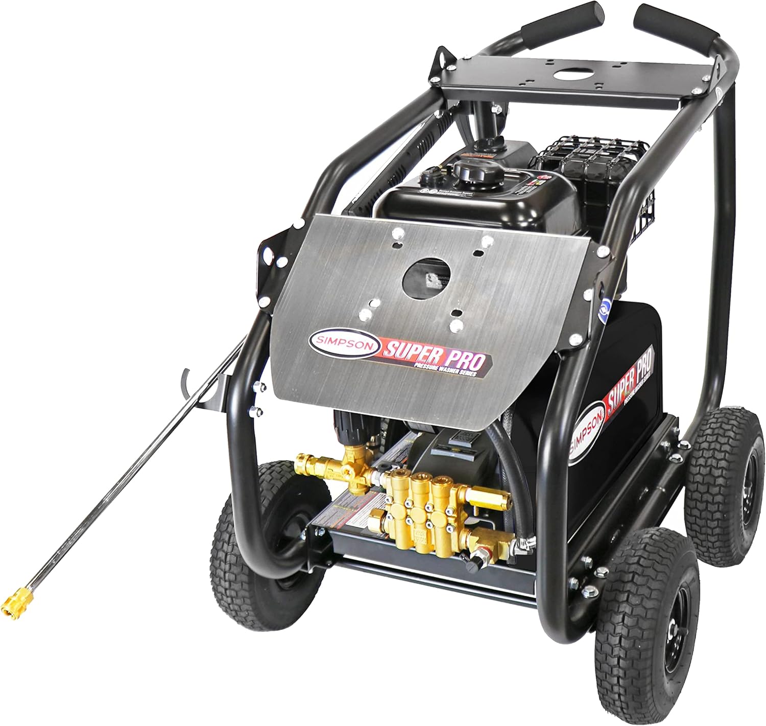 Simpson Cleaning 4400 PSI Gas Pressure Washer, 4.0 GPM Power Washer for Industrial Use, CRX 420 Engine, 50-Foot Steel-Braided Hose, SuperPro Roll-Cage, 49-State (SW4440SCBM)