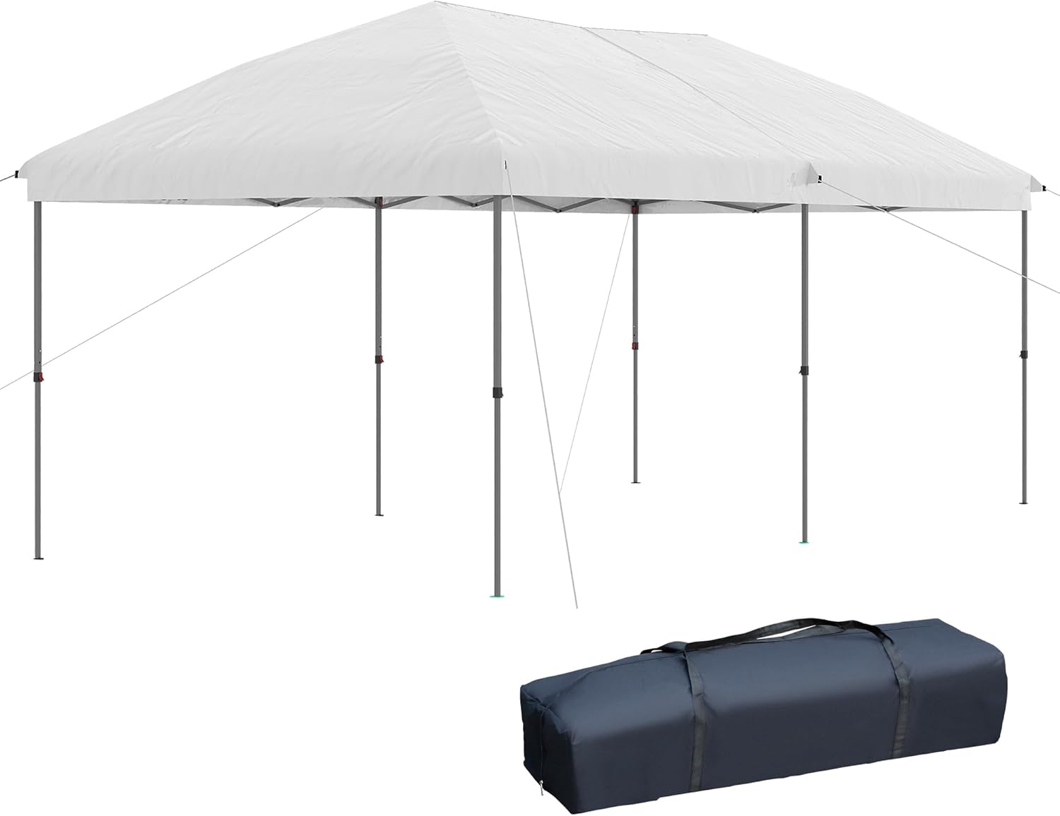 10' x 19' Pop Up Canopy with Easy Up Steel e, 3 Level Adjustable Height and Carrying Bag, Sun Shade Event Party Tent for Patio, Backyard, Garden,