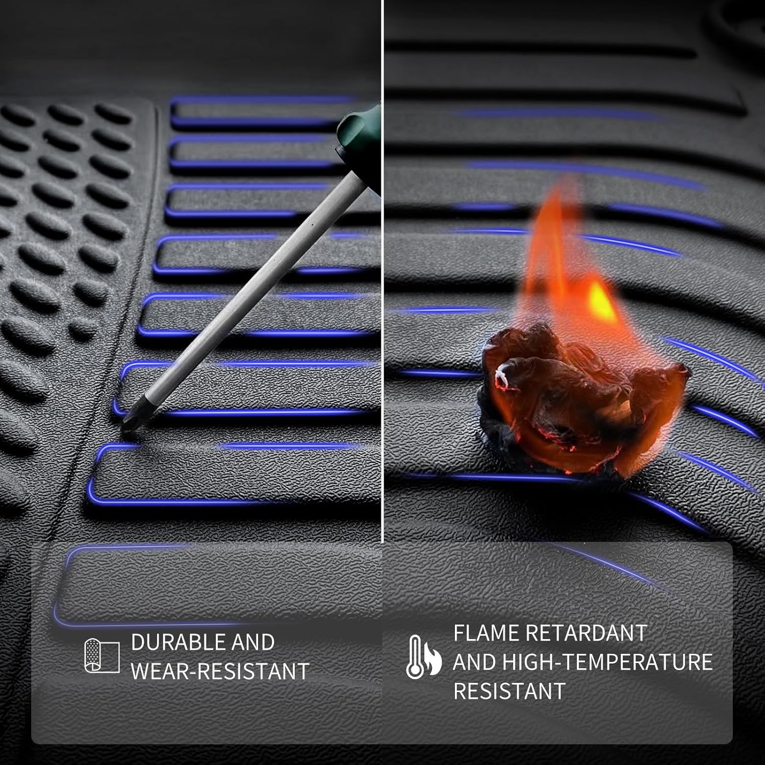 KELCSEECS Floor Mats Custom for Q7/SQ7 2025 2024-2020 Car Mats Custom for Q7 Automotive All Weather Floor Liners Front& Rear& 3rd Row Full Set Accessories