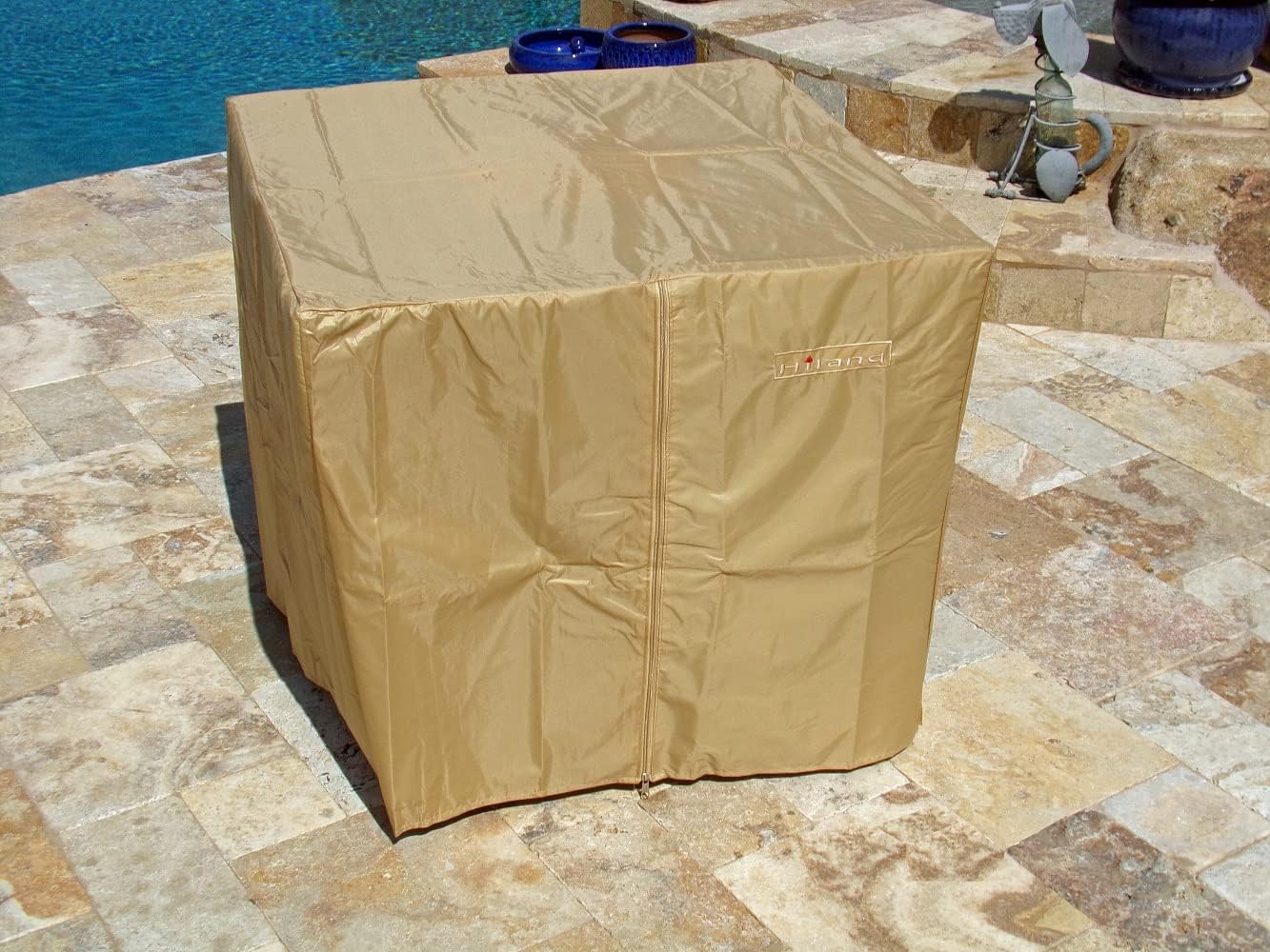 AZ Patio Heaters Outdoor Conventional Propane Fire Pit in Hammered Bronze with Cover