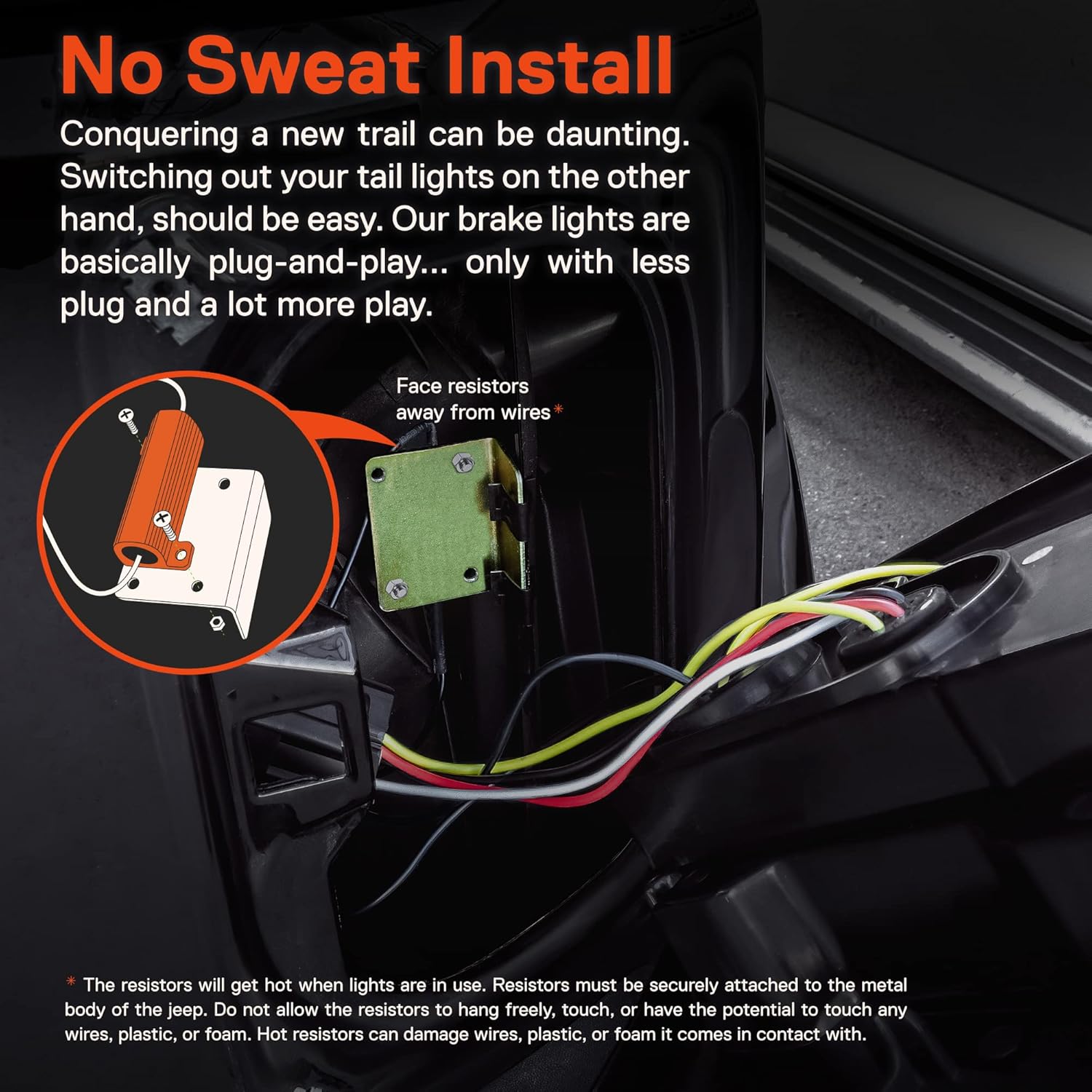 TRUE MODS LED Rear Tail Light Replacement for Jeep Wrangler [Hexagon Design] [Smoke Lens] [Plug n Play] LED Brake Light for Jeep Wrangler JK JKU Unlimited Accessories 2007-2018