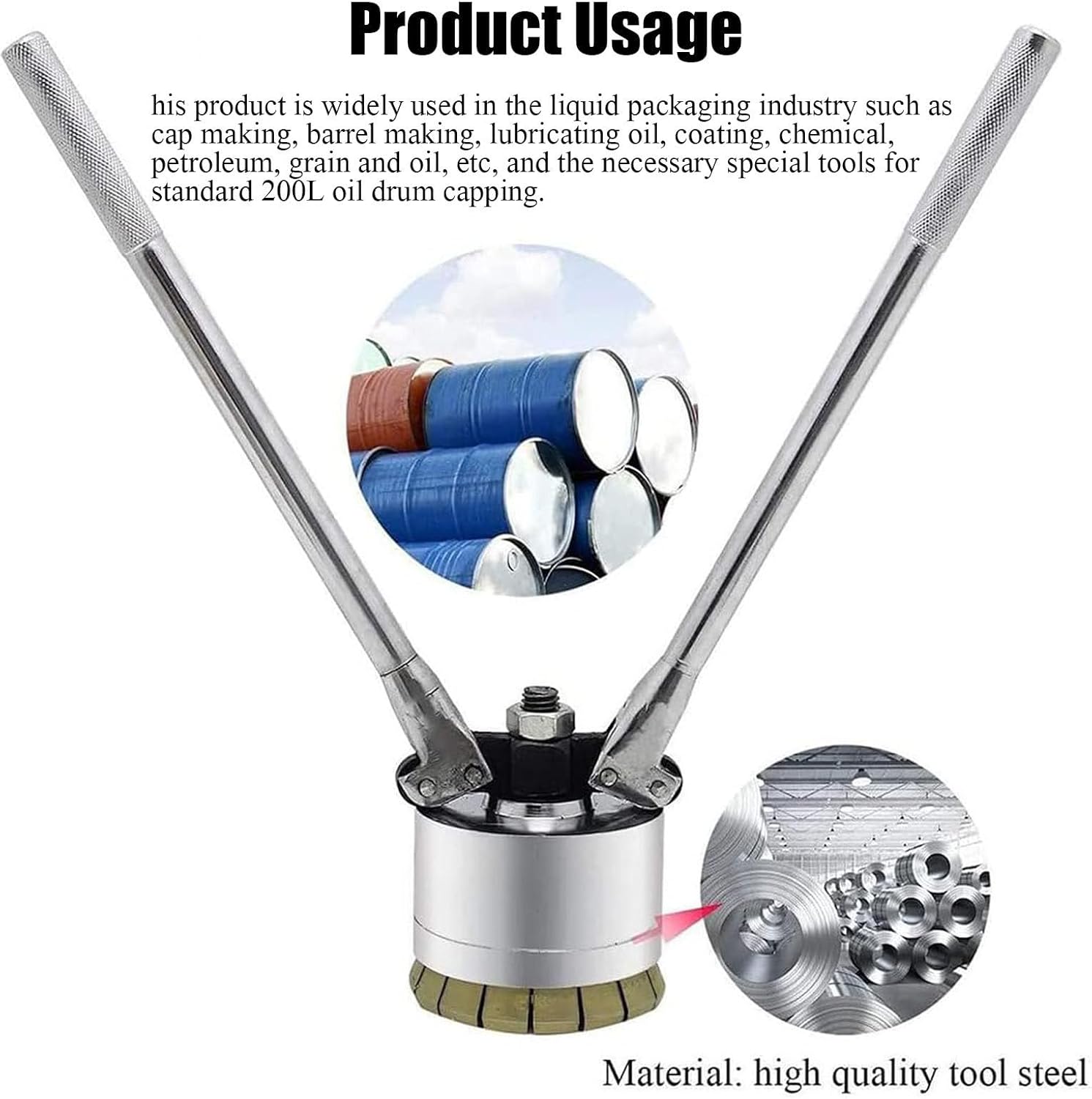 Manual sealer for oil barrels,Manual machine for sealing oil barrels,Barrel Crimping Tool,Oil Drum Pressure Cap,Sealing Barrel Crimping Tool,Crimper Sealer