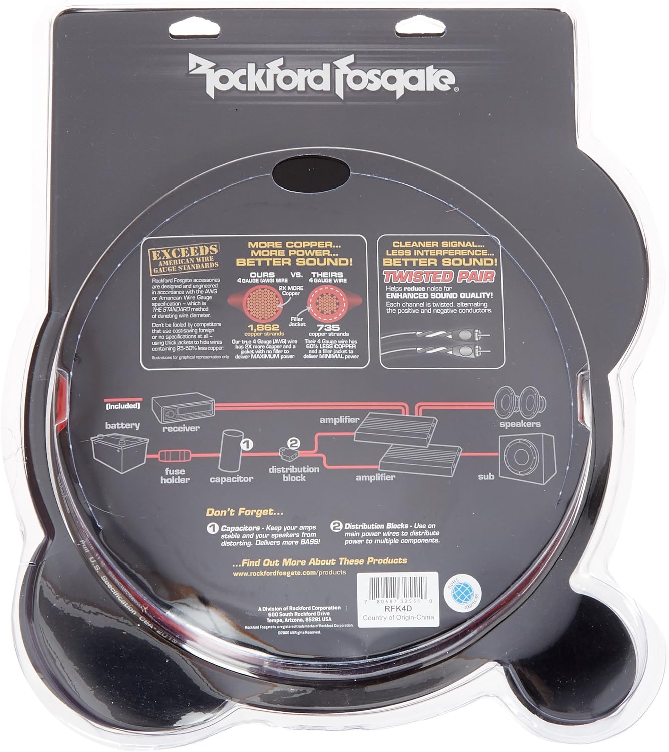 Rockford 4 Awg Complete Installation Kit