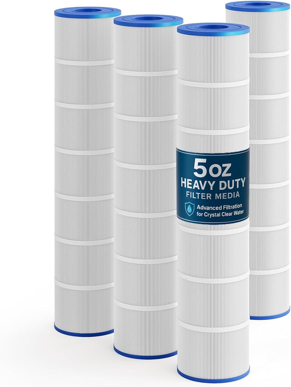 4 Pack CV580 Pool Filter Cartridges Compatible with Jandy CL580, CV580, Heavy Duty 5oz Fabric for Superior Filtration & Durability, Replaces PJAN145, Ultral-A10, A0104100