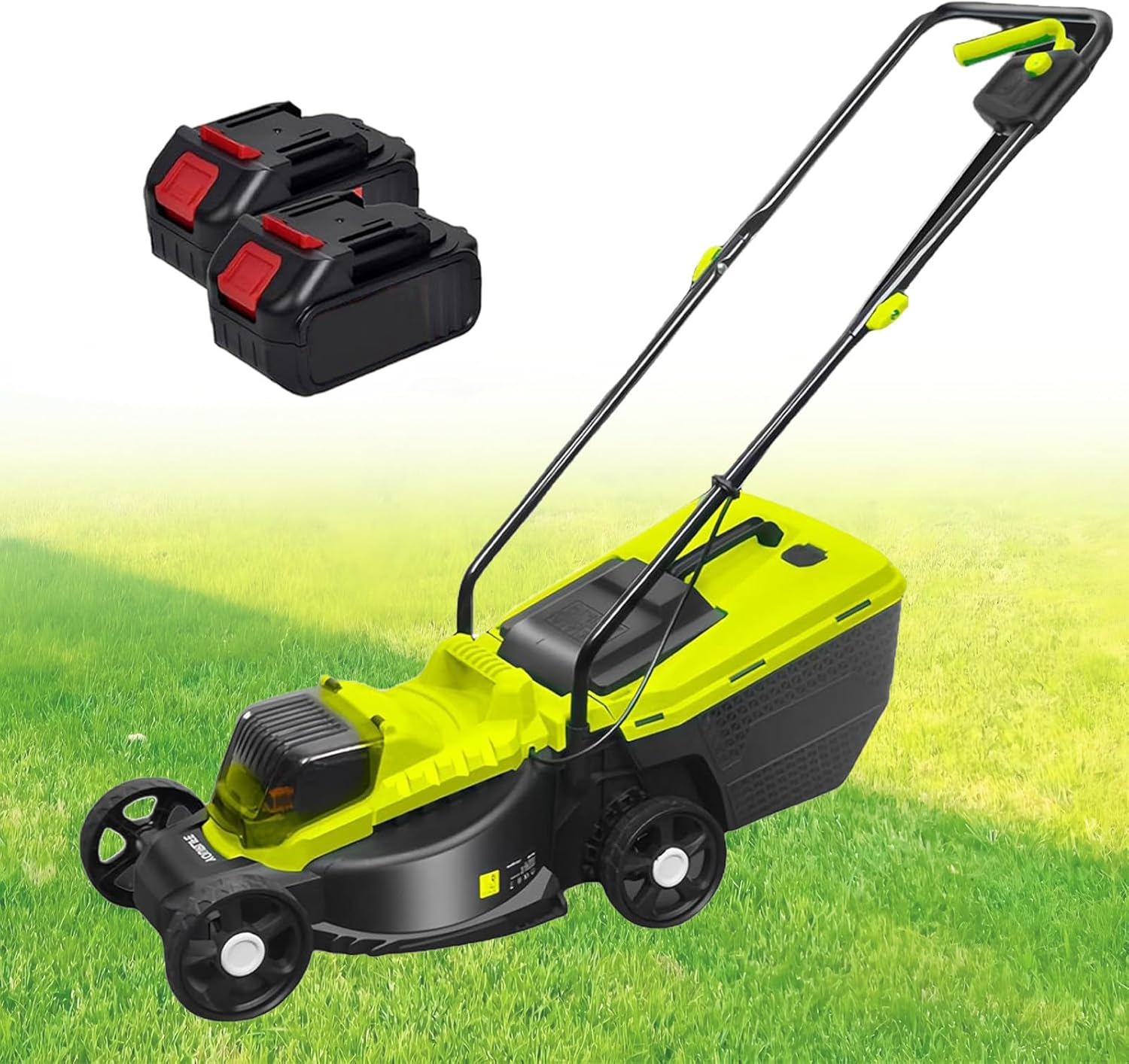 Self-Propelled Lawn Mower Cordless, 40V Brushless Electric Lawn Mower with 3-Position Cutting Height Adjustment, 4000mAh Lithium battery, for Lawns & Garden, 10.6 Gallon Grass Bag,2 batteries