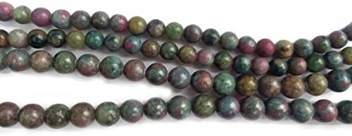 13 inch Natural Beads Strand of 6-6.5mm Smooth Round Ruby Apatite Gemstone Beads for DIY Jewelry - Necklace, Bracelet, Earring, Ring.