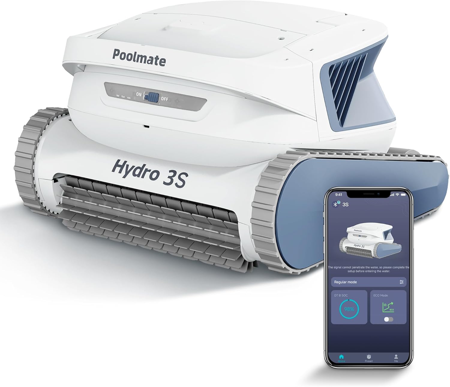 Chasing Hydro 3S Robotic Pool Cleaner for Inground Pools - 300min Runtime, Dual-Centrifugal Pumps, 4 Cleaning Modes, Ideal for Private and Commercial Pools