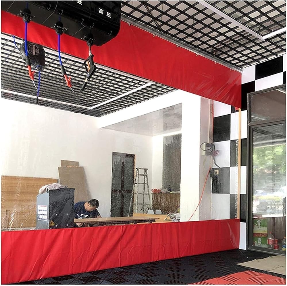 ZHANGQINGXIU Transparent Tarpaulin, Waterproof Heavy Duty PVC Fence Panels, Rainproof Outdoor Window Curtain, for Pergola Canopy Gazebo with Grommets, 50 Sizes (Color : Clear, Size : 7x3m)