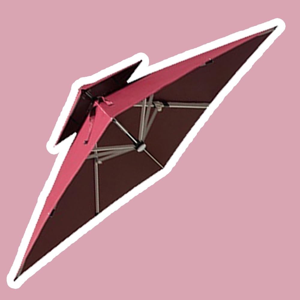 10ft Umbrella Replacement Canopy, Double Top Parasol Replacement Fabric Outdoor Umbrella Canopy Sun Shade Cloth, for Patio, Garden, Backyard (Canopy ONLY)(Red)