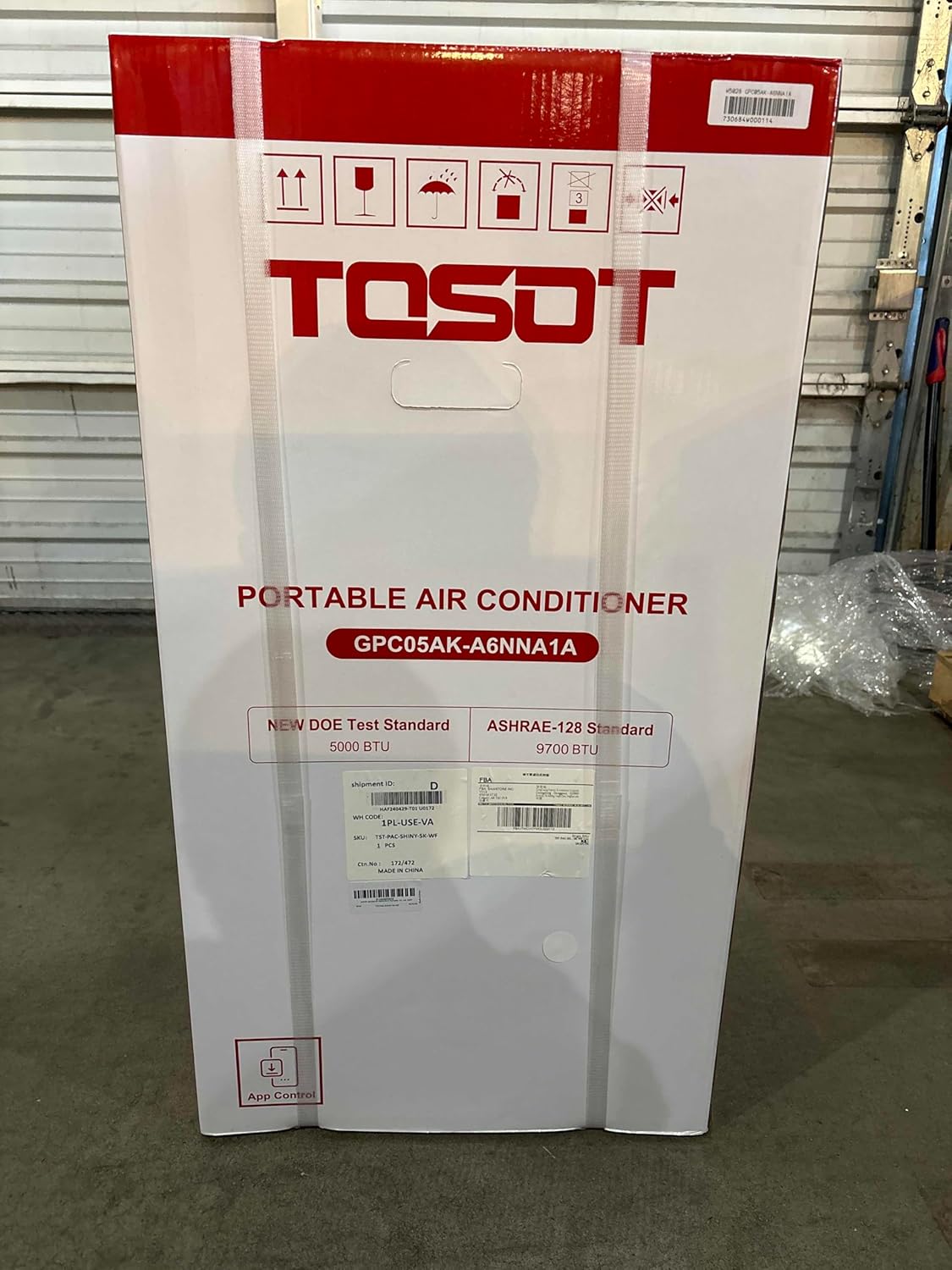 TOSOT 9,700BTU (5,000 BTU SACC) Portable Air Conditioner, Smart Wifi Control, AC Unit with Dehumidifier, Fan, Window Kit for Easy Installation, Cool Rooms Up to 300 Square Feet, Shiny Series