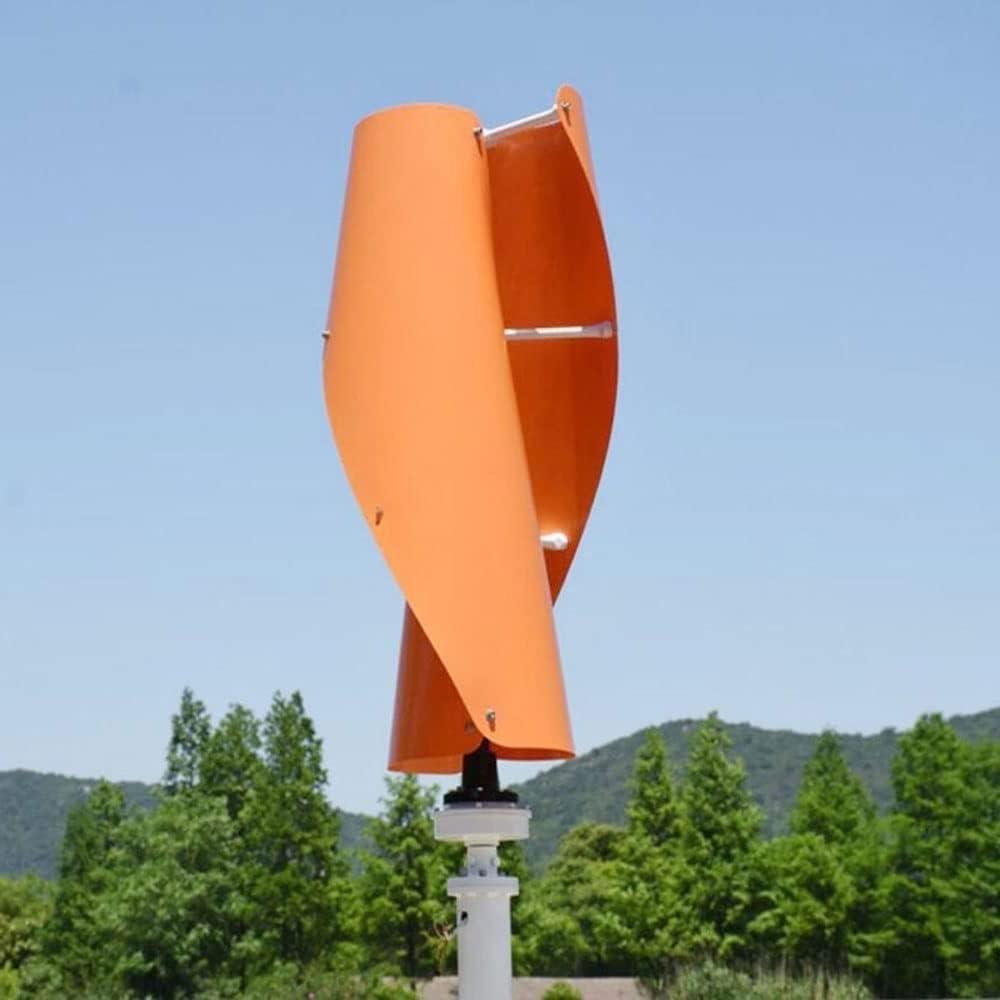 600W Vertical Wind Turbine Generator, 3 Phase Permanent Magnet Generator, 12V 24V Low Speed Start Windmill with Controller