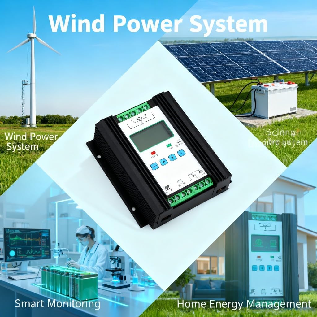 Wind Solar Hybrid Controller, 12V / 24V, 600W - Digital Intelligent Control, PWM Charging & Multi Protection, Ideal for Off - Grid Renewable Energy Systems