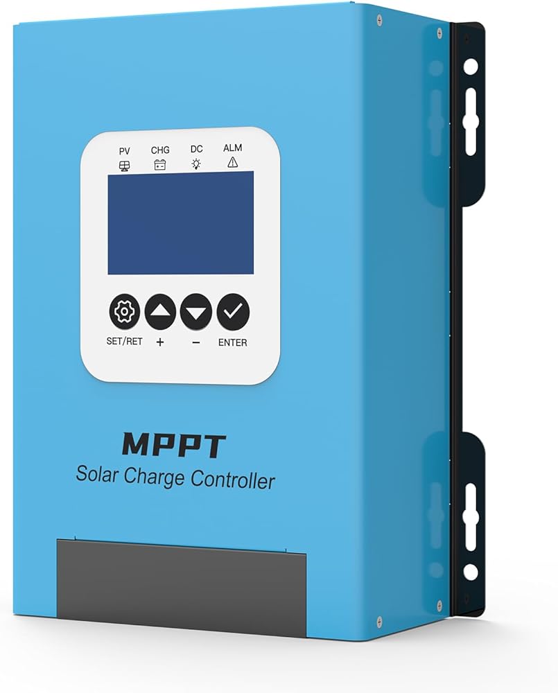 JIRI 100 amp Mppt Solar Charge Controller 12V/24V/36V/48v/60V/96VDC Auto System Voltage Max. PV 240V,Solar Panel Controller for Lifepo4/Lithium /Gel/ Rv Battery (100A)