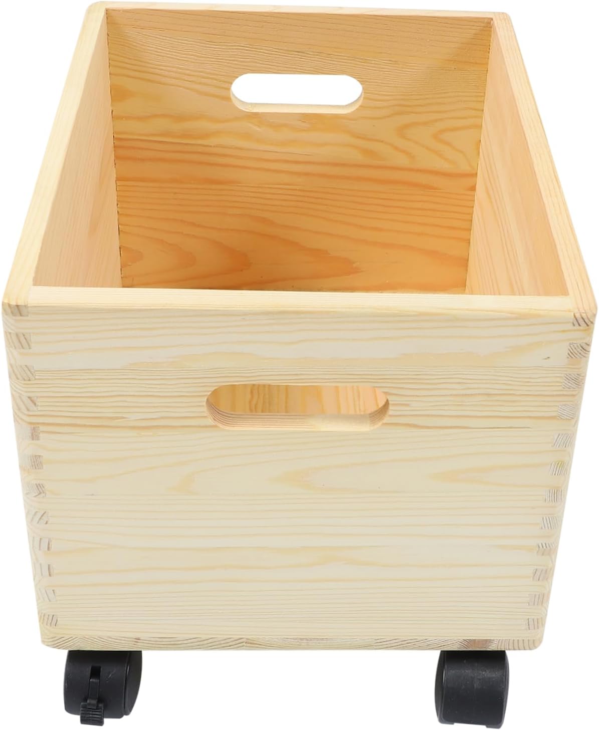 TEHAUX Sturdy Wooden Storage Box Lids Multi-functional Portable Wooden Storage Case for Household