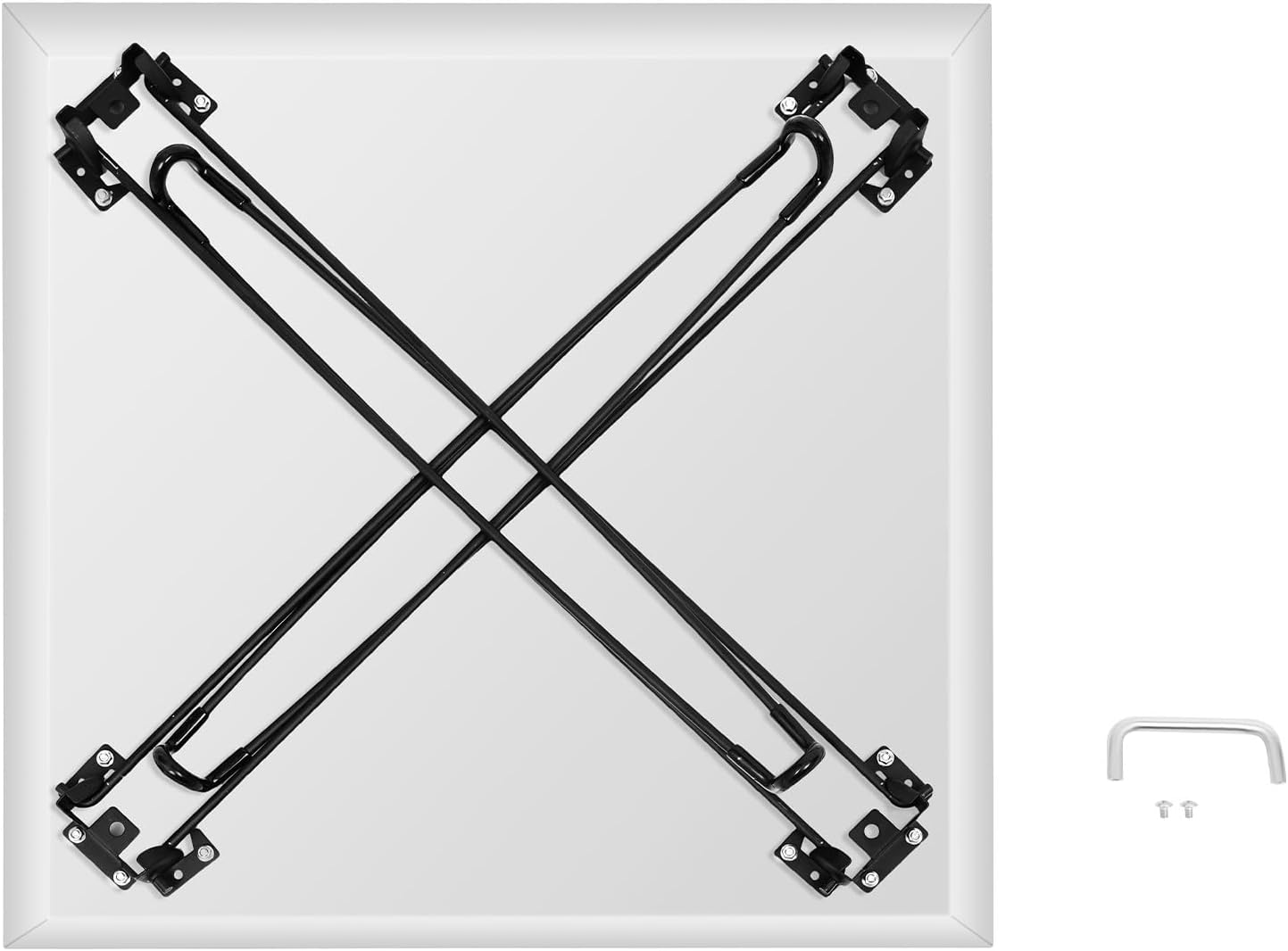 Fire Pit Heat Deflector, Stainless Steel Fire Pit Cover, Fire Pit Burner Cover to Push Heat Down and Out, Fire Pit Lid with Foldable Legs and Carrying Handle (24 x 24 x 13 Inch)