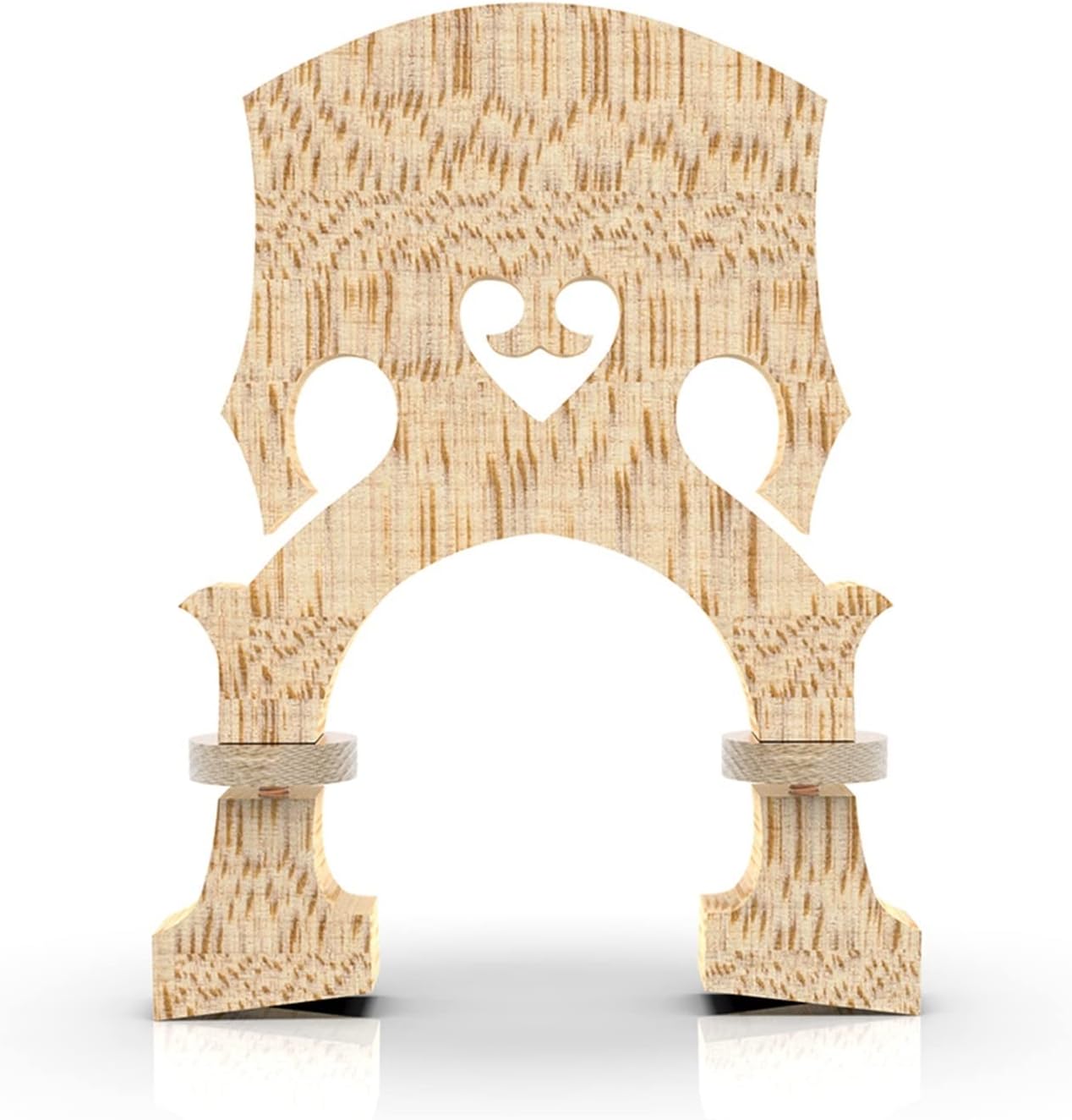 Violin Accessories Parts Adjustable 4/4 3/4 1/2 Double Bass Bridge Selected Maple Wood Bridge W/Screws for Upright Bass (Color : 4/4)