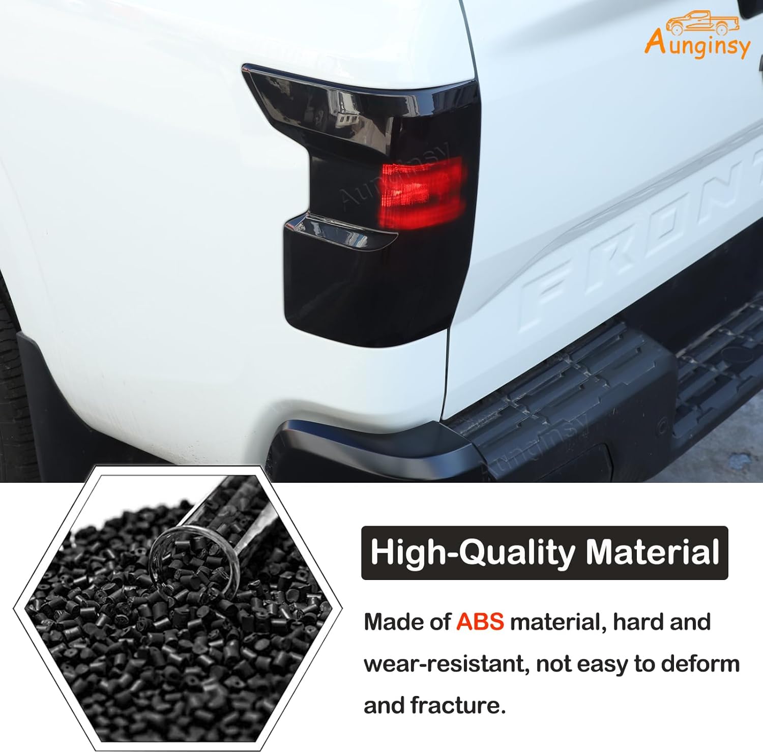 Aunginsy Tail Light Lamp Cover Compatible with Nissan Frontier 2022-2025 Rear Taillight Lamp Cover Shell Shade Smoked Black Frame Bezels Trim Cover Rear Headlight Protection Cover Exterior Accessories