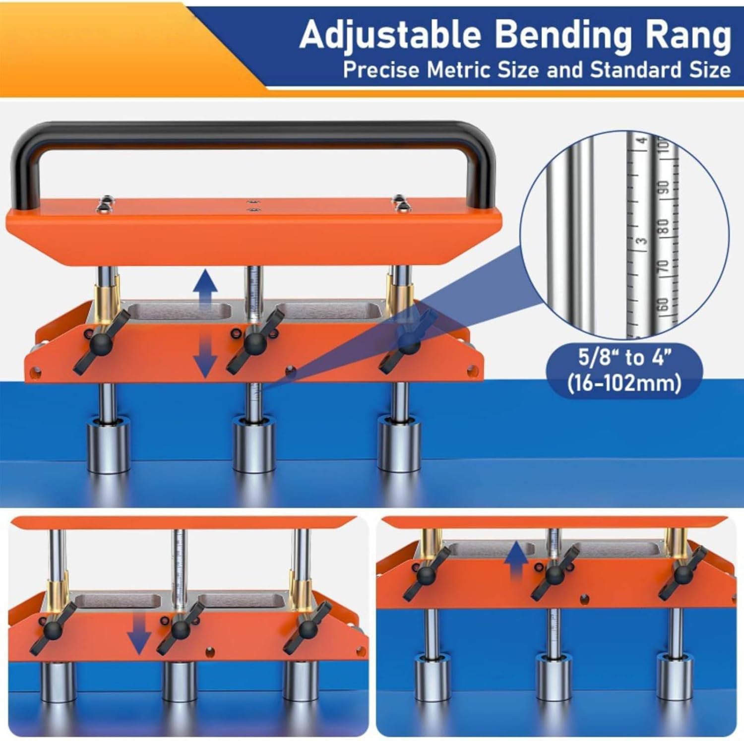 3 Station Roller Bender 0‑90 Degree Sheet Metal Bending Tool with V Shaped Roller Design for Industrial Production